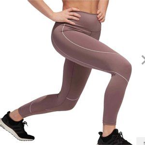 Adidas Purple Badge of Sport Wrap 7/8 Tights - Medium